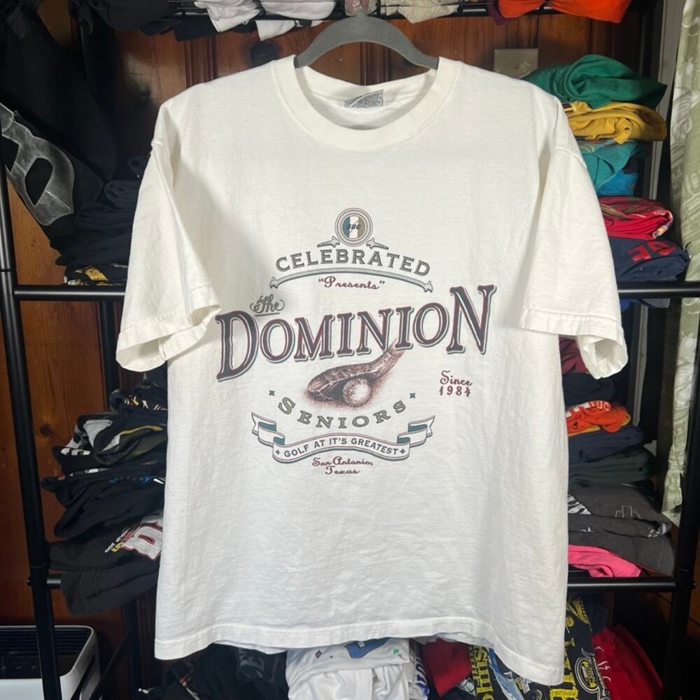 Gear For Sports L Vintage Golf T Shirt White Single Stitch USA